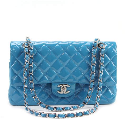 chanel light blue flap bag